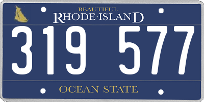 RI license plate 319577