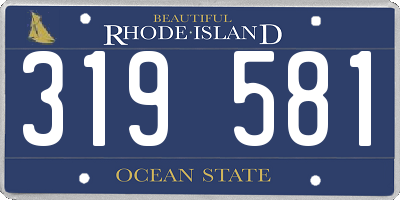 RI license plate 319581
