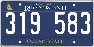RI license plate 319583