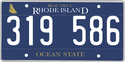 RI license plate 319586