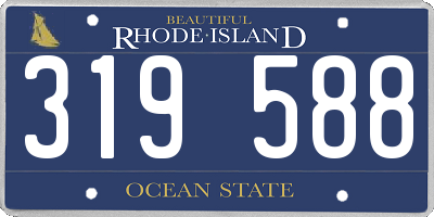 RI license plate 319588