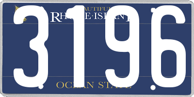 RI license plate 3196