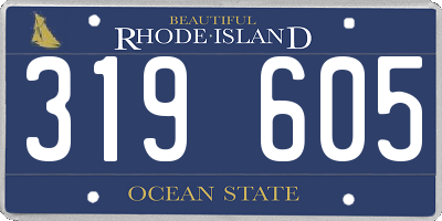 RI license plate 319605