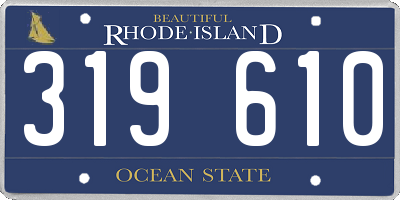 RI license plate 319610