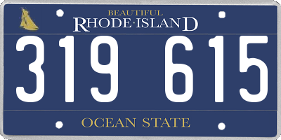 RI license plate 319615