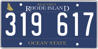 RI license plate 319617