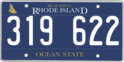RI license plate 319622