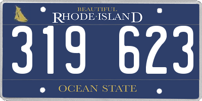 RI license plate 319623