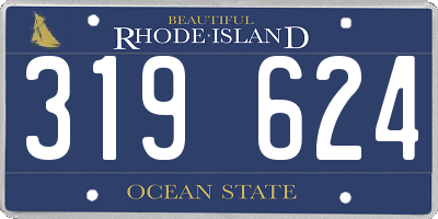 RI license plate 319624