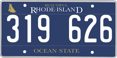 RI license plate 319626