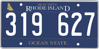 RI license plate 319627