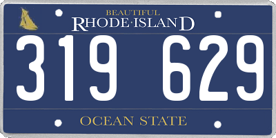 RI license plate 319629