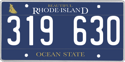RI license plate 319630
