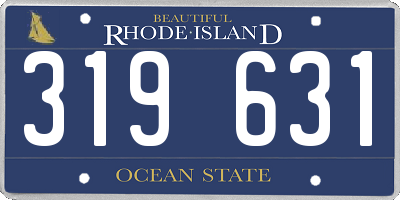 RI license plate 319631