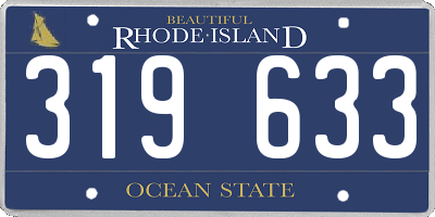 RI license plate 319633