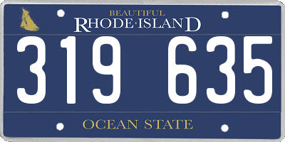 RI license plate 319635