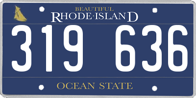 RI license plate 319636