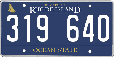 RI license plate 319640