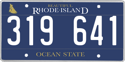 RI license plate 319641