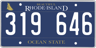 RI license plate 319646