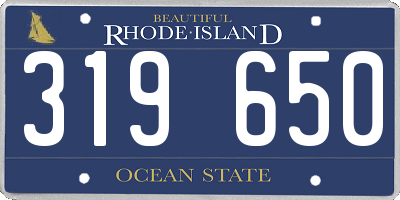 RI license plate 319650