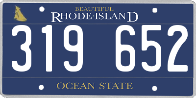 RI license plate 319652
