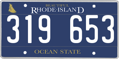 RI license plate 319653