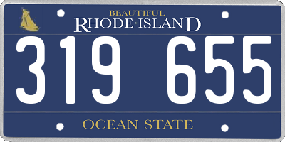 RI license plate 319655