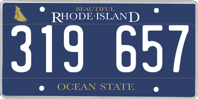 RI license plate 319657