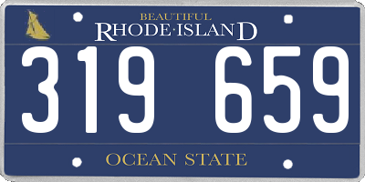 RI license plate 319659