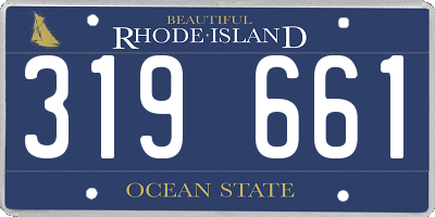 RI license plate 319661