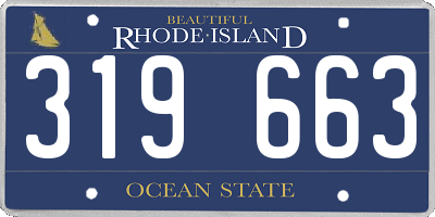 RI license plate 319663