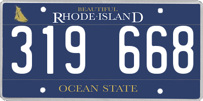 RI license plate 319668