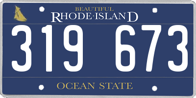 RI license plate 319673
