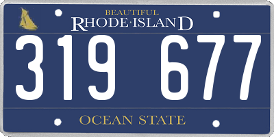 RI license plate 319677
