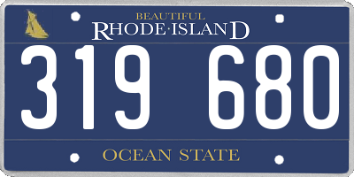 RI license plate 319680
