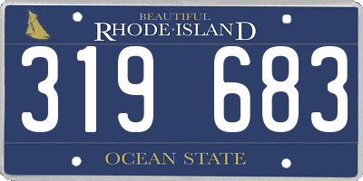 RI license plate 319683