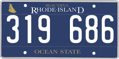 RI license plate 319686