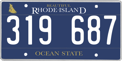 RI license plate 319687