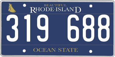RI license plate 319688