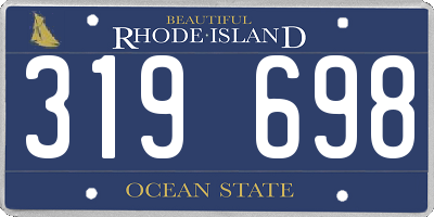 RI license plate 319698