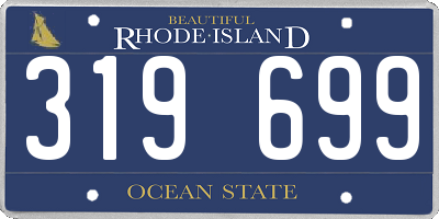 RI license plate 319699
