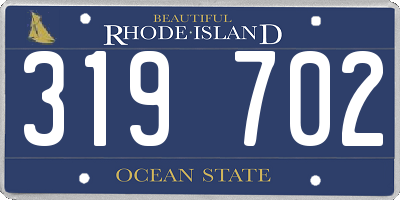 RI license plate 319702