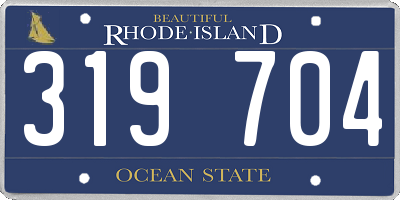 RI license plate 319704