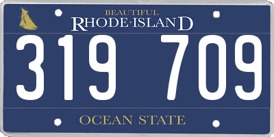 RI license plate 319709