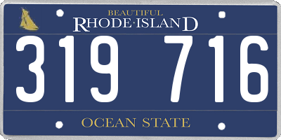 RI license plate 319716