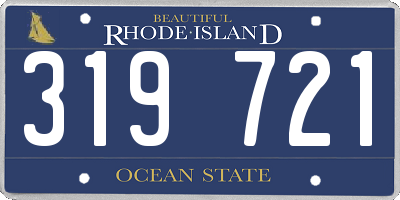 RI license plate 319721