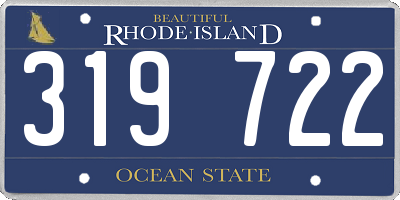 RI license plate 319722