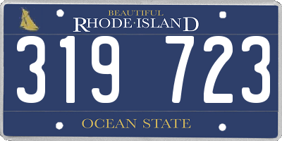 RI license plate 319723