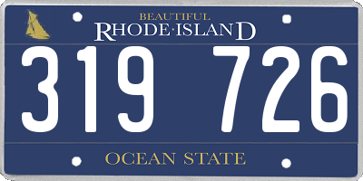 RI license plate 319726